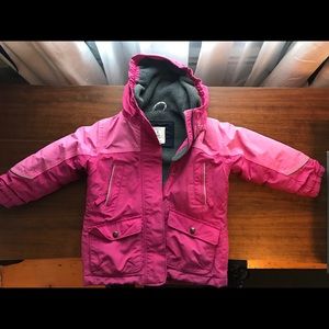 3T girls pink landsend coat / jacket